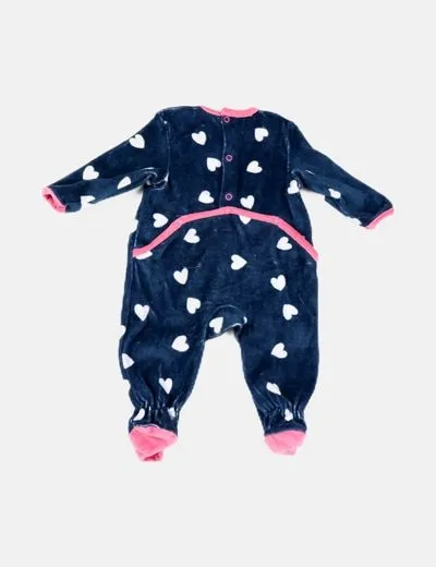 Blue Navy Heart Print Pajama Orchestra