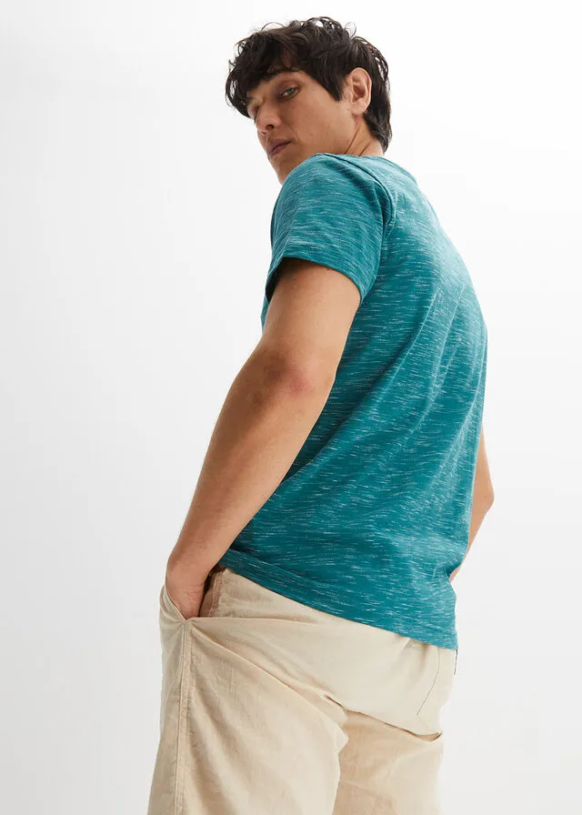 Petroleum Blue + Copper Orange Short Sleeve Henley T-Shirt (2 Pack)