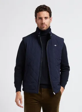 Blue Padded Straight Jacket with High Collar by GANT