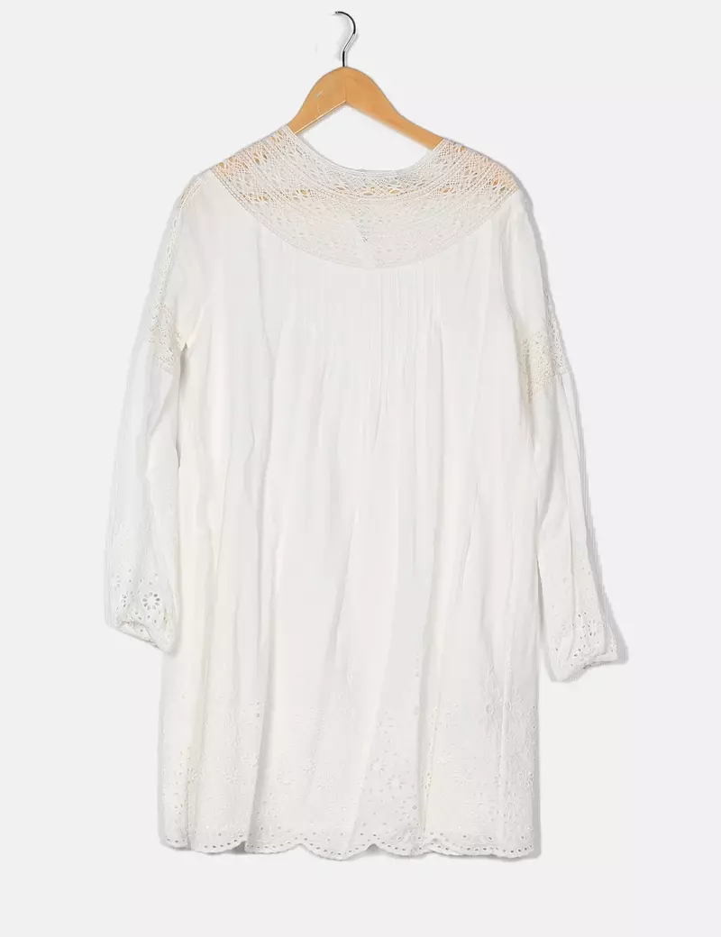 Hoss Intropia White Embroidered Dress