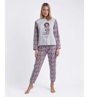 Long Sleeve Blue Wild Ruby Pajama.