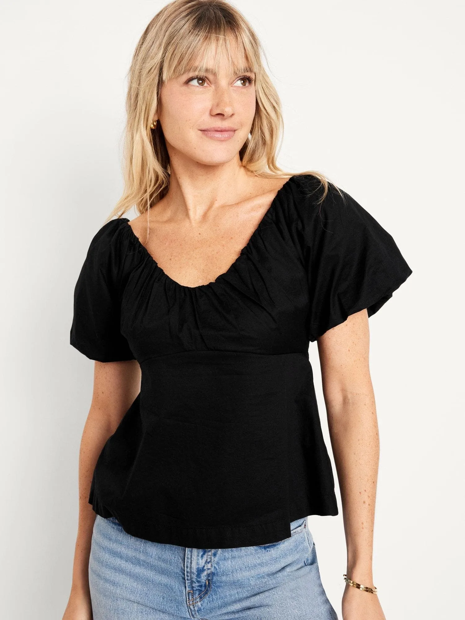 OLD NAVY Blusa Cuello V Old Navy Mujer